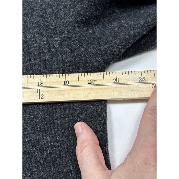 Barbour Wool Quarter Zip Sweater Dark Grey Large Zipper Long Sleeve Pullover - Picture 6 of 9